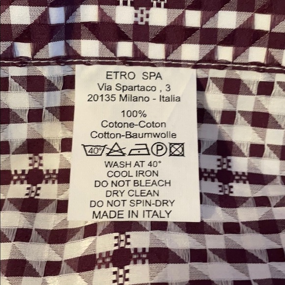 Etro Long Sleeve Designer Men’s Shirt - Picture 3 of 3